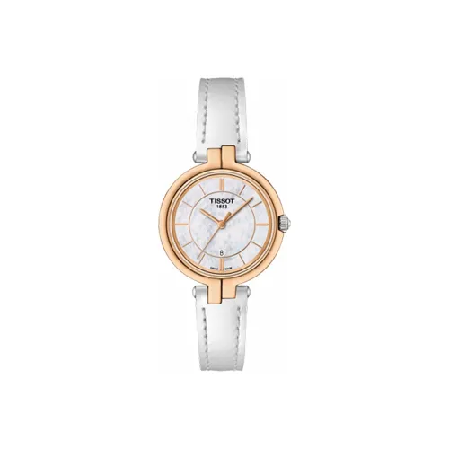 Tissot Flamenco Collection Кварцевый механизм Женские часы 26 мм Жемчужная раковина Циферблат