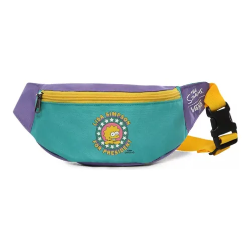 Vans The Simpsons Collaboration Polyester Wallet Regular Unisex Purple Green Multicolor Ванс The Simpsons Коллаборация Полиэстер Кошелек Стандартный Унисекс Фиолетовый Зеленый Многоцветный