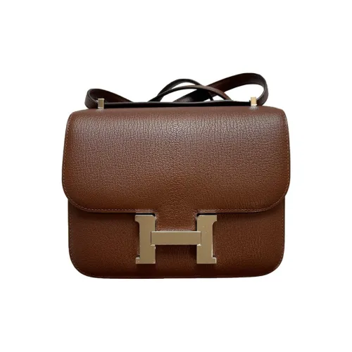 HERMES Constance Козья кожа Сумка через плечо Сумка на плечо 19 Женская Havanne Гаванский Золотисто-коричневый