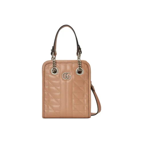 GUCCI Marmont Quilted Кожа Тоут Сумка Сумка для покупок Сумка Сумка через плечо Сумка через плечо Мини Женские CAMEL