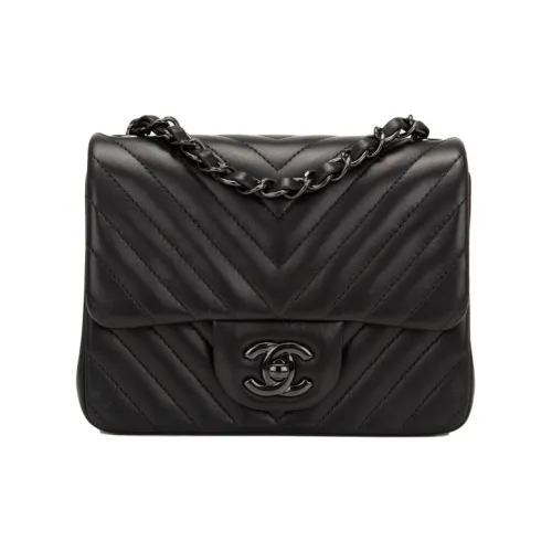 CHANEL So Black Овчина Сумка через плечо Женская Черная