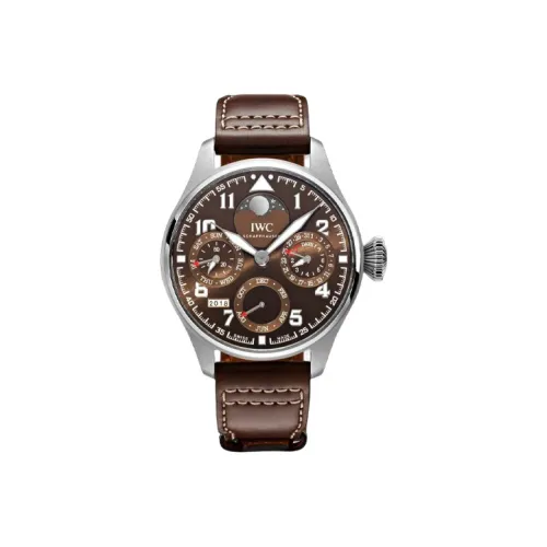 IWC Автоматический Механический Часы Мужской Pilot Collection 46,2 мм Кофейного Цвета