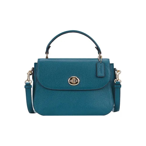 Coach Коровья кожа с кожаными вставками маленькая квадратная сумка сумка-сэтчел сумка через плечо сумка на одно плечо