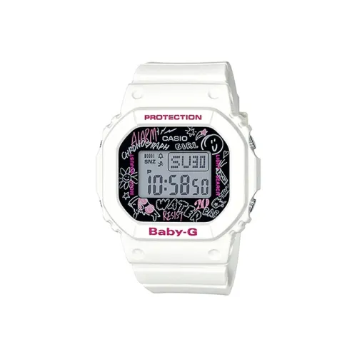 CASIO Кварцевый механизм Смольный ремешок Женские часы Серый циферблат