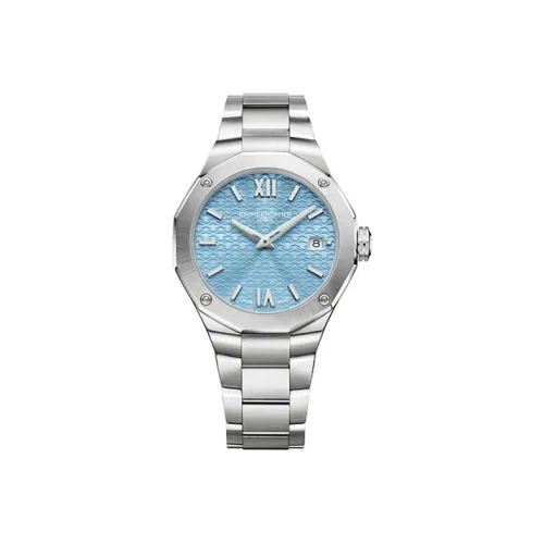 Baume Mercier Rivera Series Кварцевый механизм Женские часы Синий циферблат Корпус из нержавеющей стали Ремешок из нержавеющей стали