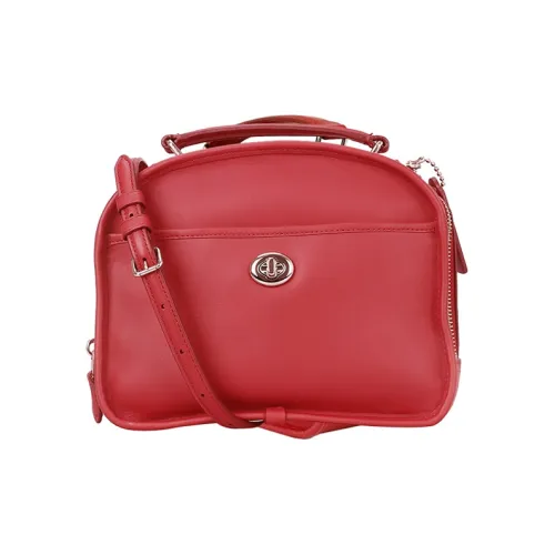COACH Lunch Pail Кожа Сумка через плечо Маленькая Женская Красная