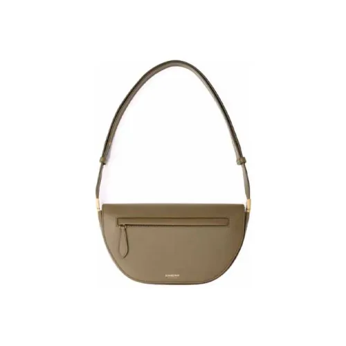 Burberry Smooth кожа плечевая сумка сумка-полумесяц сумка через плечо маленькая женская темный ферн зеленый