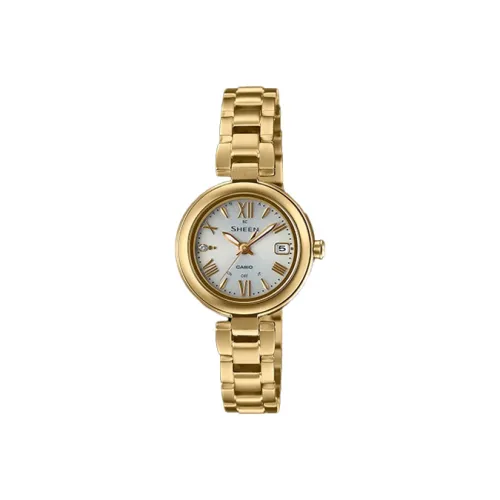 CASIO SHEEN Collection Кварцевый механизм Титан Ремешок Часы Женские Серебристый циферблат