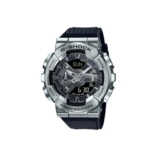 CASIO Кварцевый механизм Смольный ремешок Часы для мужчин Серебристый циферблат