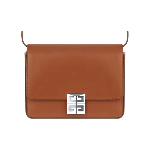 GIVENCHY 4G Гладкий Box Корова Кожа Сумка через плечо Средний Женская Каштановый