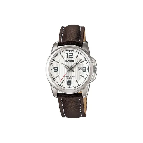 CASIO Кварцевый механизм Мужские часы серии Standard Белый