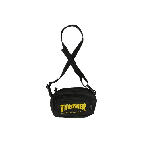 Thrasher Полиэстер Sling Сумка Одно плечо Через плечо Бананка Обычный Унисекс Черный Желтый