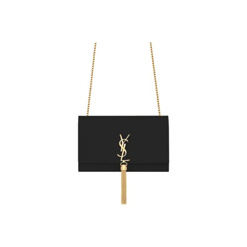 SAINT LAURENT Kate Телячья кожа Сумка через плечо Средняя Женская Черная