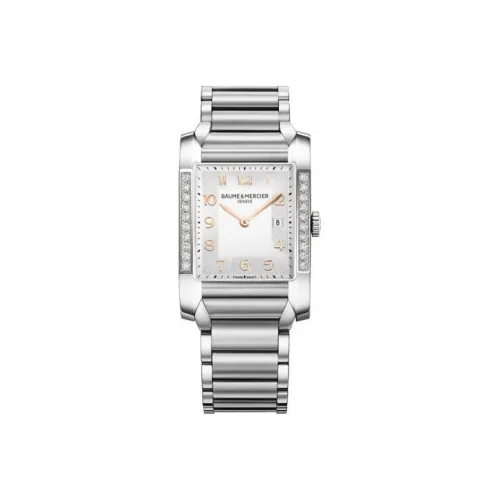 Baume & Mercier Кварцевый механизм Женские часы из коллекции HAMPTON, 40 мм * 27,1 мм, серебряные