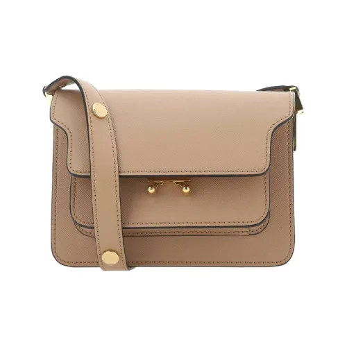 MARNI Сумка из коровьей кожи с аккордеонным дизайном сумка через плечо плечевая сумка женская цвет песчаная умбра