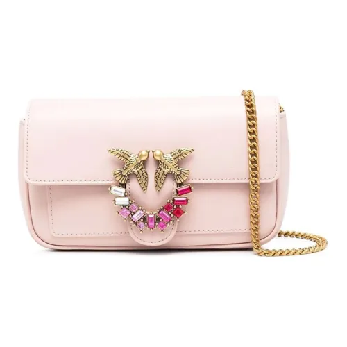 PINKO Коровья кожа Bird Сумка Swallow Сумка Сумка через плечо Маленькая Женская Розовая