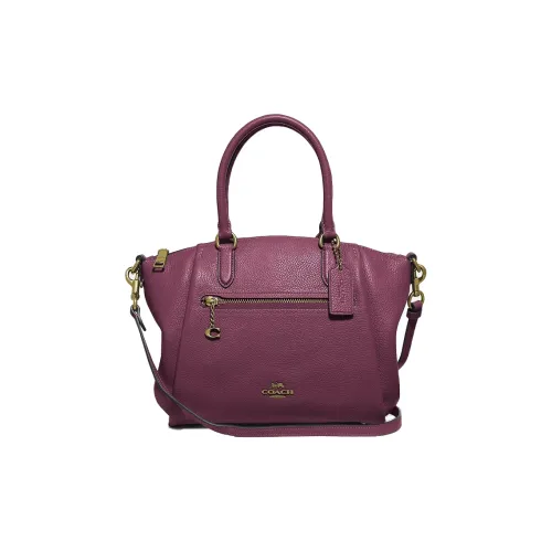 COACH Elise Личий Зернистая Кожа Коровья Кожа Сумка-пельмень Сумка через плечо Сумка через плечо Средний Женская Фиолетовая