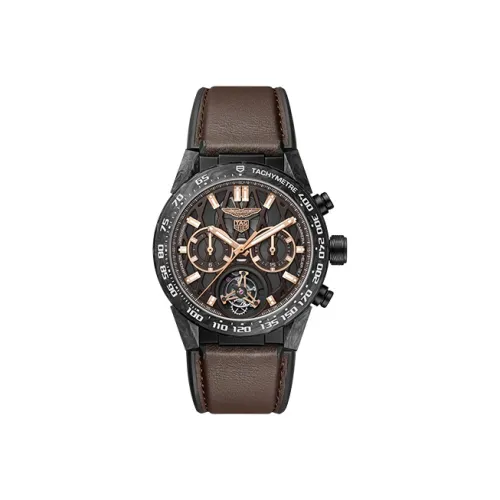 TAG Heuer Carrera Collection Автоматический Механический Механизм Мужские Часы Часы 45 мм Кофейный Циферблат Часов