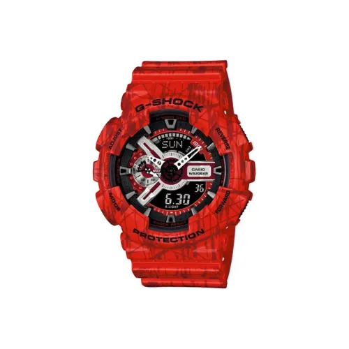 CASIO г Shock SLASHPATTERN Тема Коллекция Кварцевый механизм Смольный ремешок Часы Мужские Черный циферблат