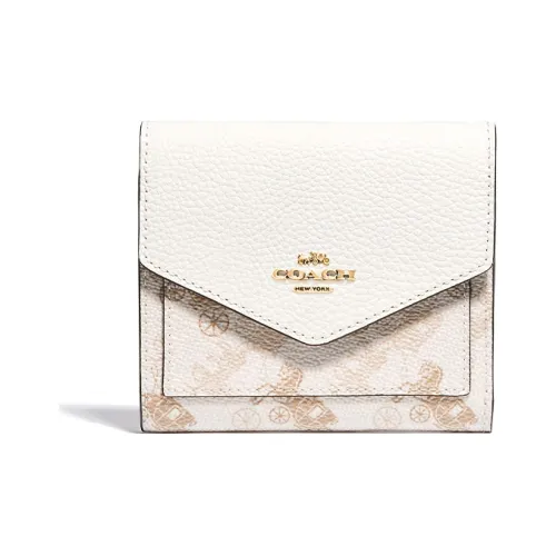 COACH Кожа Конверт Сумка Кошелек Женская Белая