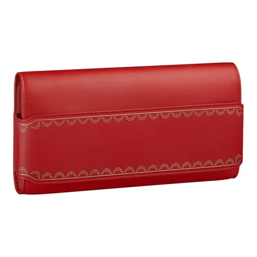 CARTIER Guirlande Телячья кожа Клатч Женский Красный