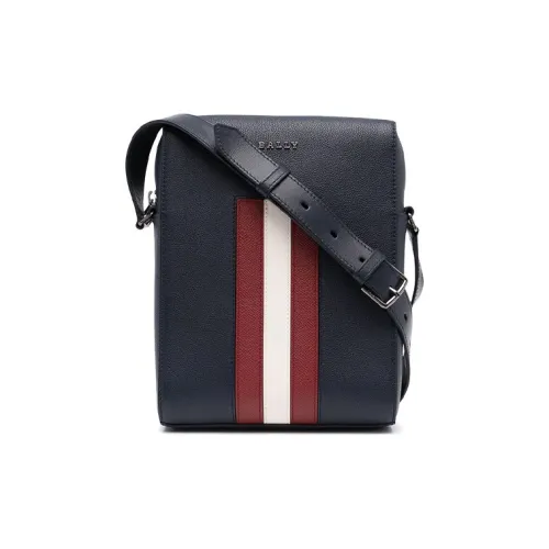 BALLY Кожа Курьерская Сумка Сумка через плечо Мужская Темно-синяя