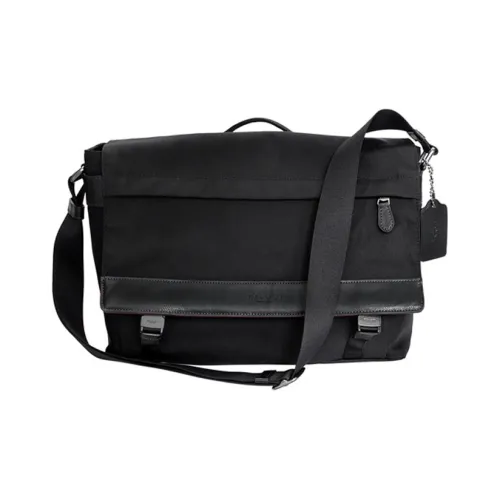 COACH Sullivan Холст Доска Доска Сумка через плечо Сумка Сумка Большая Мужская Черная