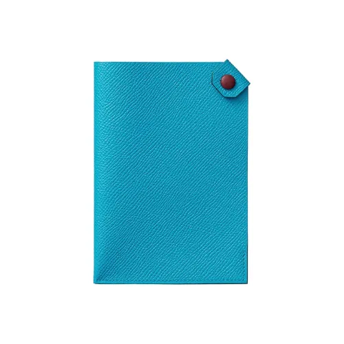 HERMES Tarmac Коровья кожа Держатель для паспорта и карт Женские Frida Синий