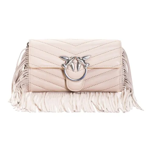 PINKO Quilt Овчина Swallow Сумка Сумка через плечо Средняя Женская Светло-розовая