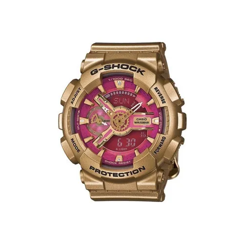 CASIO Кварцевый Movement Женские Часы Liquid Crystal/Analog Dual Display Series 49mm*45,9mm*15,8mm Красные