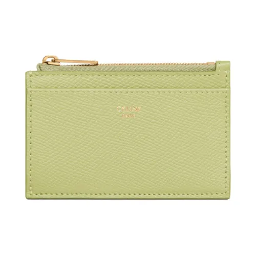 CELINE Коровья кожа Держатель для карт Женский Авокадо-зеленый