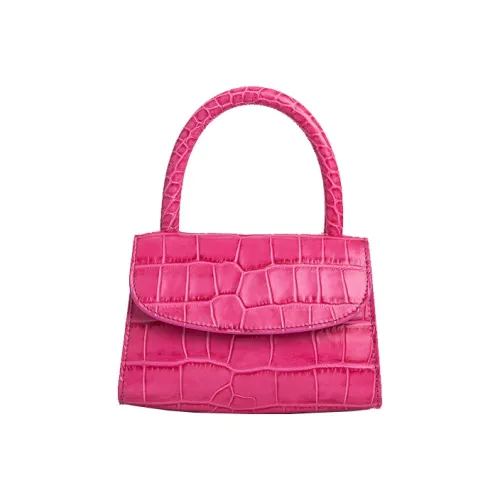 By Far Croco Кожа Сумка с клапаном Сумка через плечо Сумка мини Женская Розовая Красная