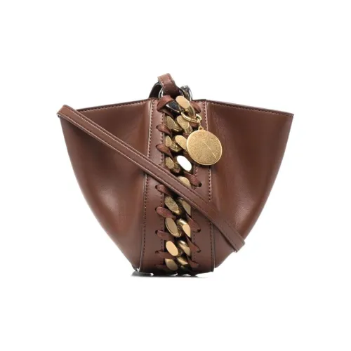Stella McCartney ПУ (полиуретан) Ведрообразная Сумка Плечевая Сумка Женская Коричневая