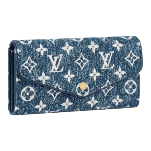 LOUIS VUITTON Sarah Denim Wallet Women's Blue