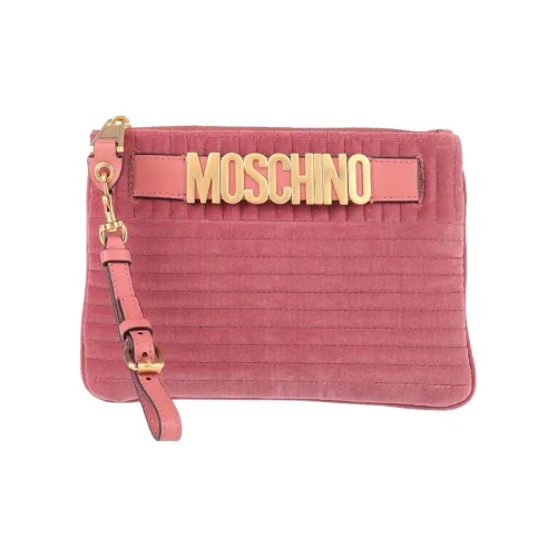 MOSCHINO Бархат Текстильное волокно Клатч Женский Розовый