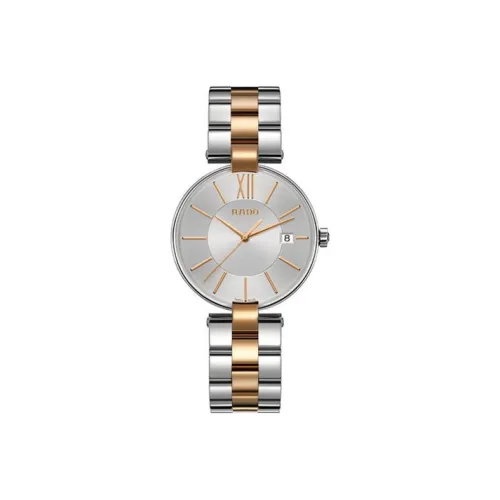 RADO Кварцевый механизм Мужские часы Crystal Sparkle Collection 36 мм Серебряные