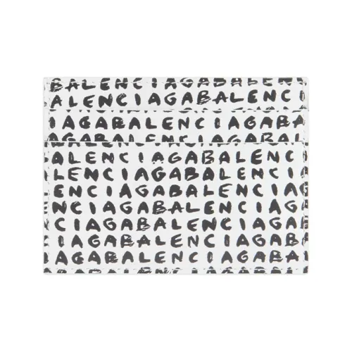 Balenciaga Cash Cow Кожаный держатель для карт Держатель для карт Мужской Черный Белый