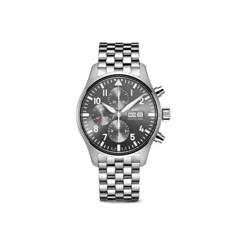 IWC Пламя Breathing Jet Pilot Автоматический Механический Часы Мужские 43 мм Черный Циферблат