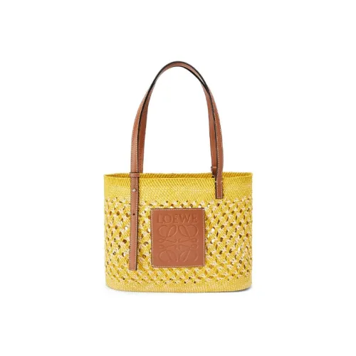 LOEWE Square Basket Пальма с коровьей кожей отпускная сумка сумка сумка через плечо женская желтая