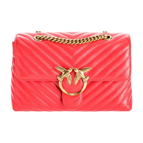 PINKO Quilt Телячья кожа Swallow Сумка Сумка через плечо Женская Красная