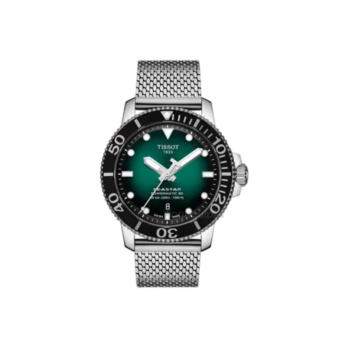 Tissot Starfish Collection Автоматический Механический Механизм Мужские Часы 43 мм Зеленый Циферблат Корпус из Нержавеющей Стали