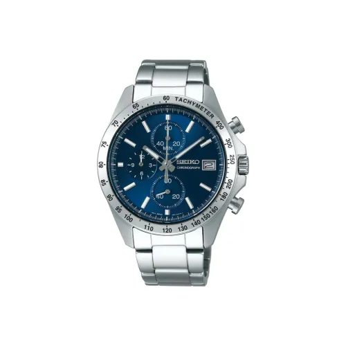 SEIKO Кварцевый механизм нержавеющая сталь ремешок мужские часы синий циферблат SBTR023