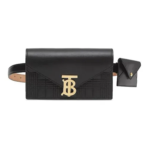 Burberry Sheepskin Конверт Сумка Банан Женская Черная