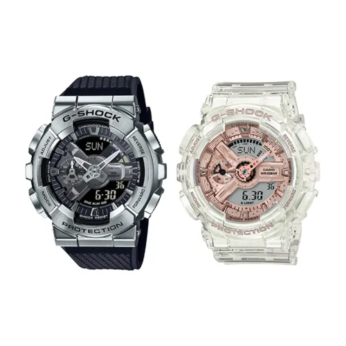 Шок Кварц Механизм Смола Ремешок Часы Унисекс Черный Циферблат GM 110 1A+GMA S110SR 7AER