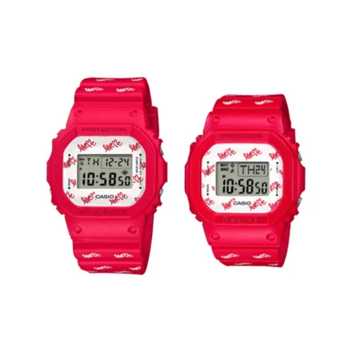 CASIO Partner Watch Collection LOV Кварцевый механизм Смольный ремешок Часы Унисекс Белый циферблат