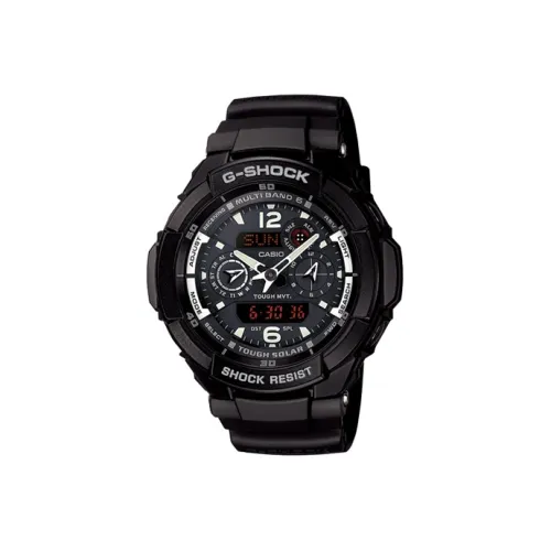 CASIO г Shock г Shock Collection Солнечный Кварцевый механизм Смола Ремень Часы Мужские Черный циферблат GW 3500BB 1A