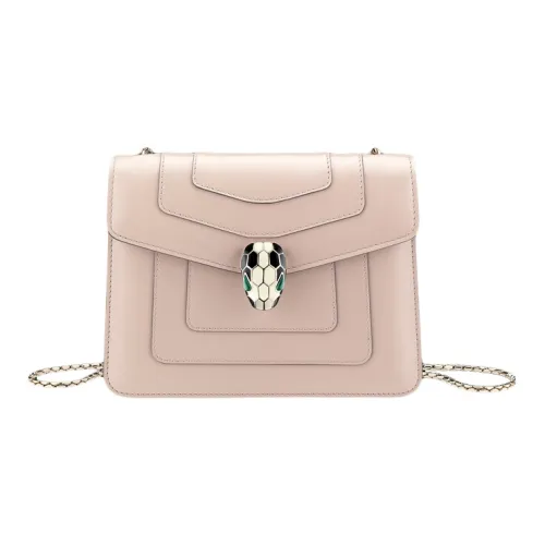 BVLGARI Serpenti Forever Сумка через плечо из коровьей кожи Женская Розовая