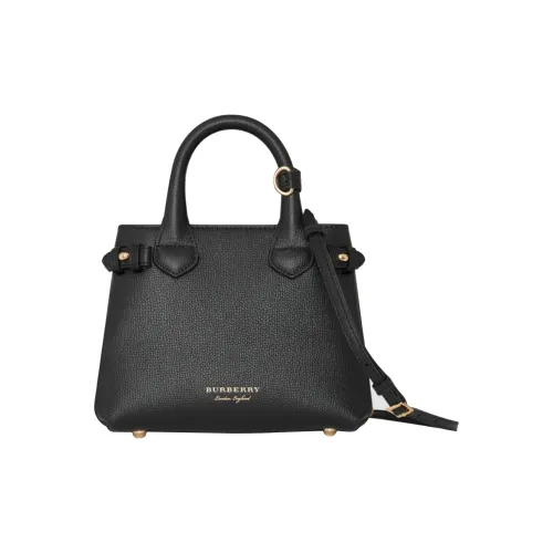 Burberry The Banner Series Кожа Сумка через плечо Сумка Мини Женская Черная