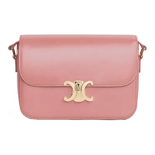 CELINE Triomphe Коровья кожа Сумка Сумка через плечо Сумка через плечо Средний Женский Розовый