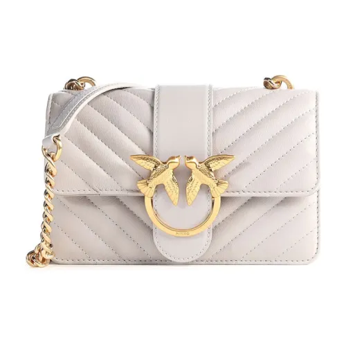 PINKO Овчина Swallow Сумка Сумка с цепочкой Сумка через плечо Сумка на плечо Женская Серо-белая